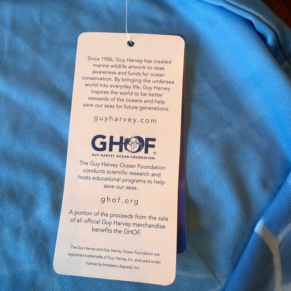 NWT Guy HARVEY Light Blue Hooded Fishing & Performance Shirt - Picture 4 of 8